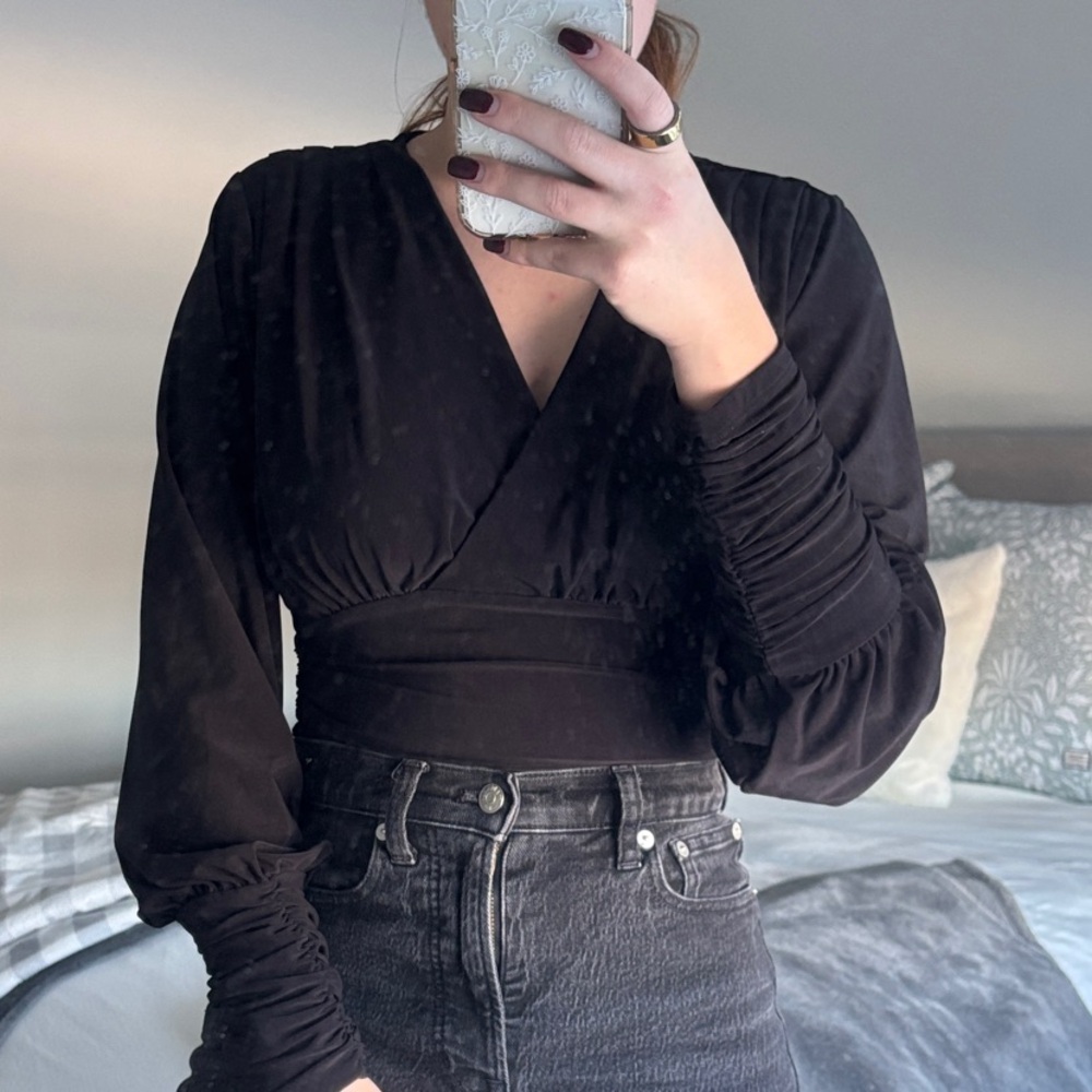 Black Long Sleeve Bodysuit